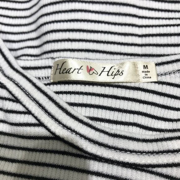 Heart & Hips White and Black Stripes Maxi Dress M - Picture 11 of 11